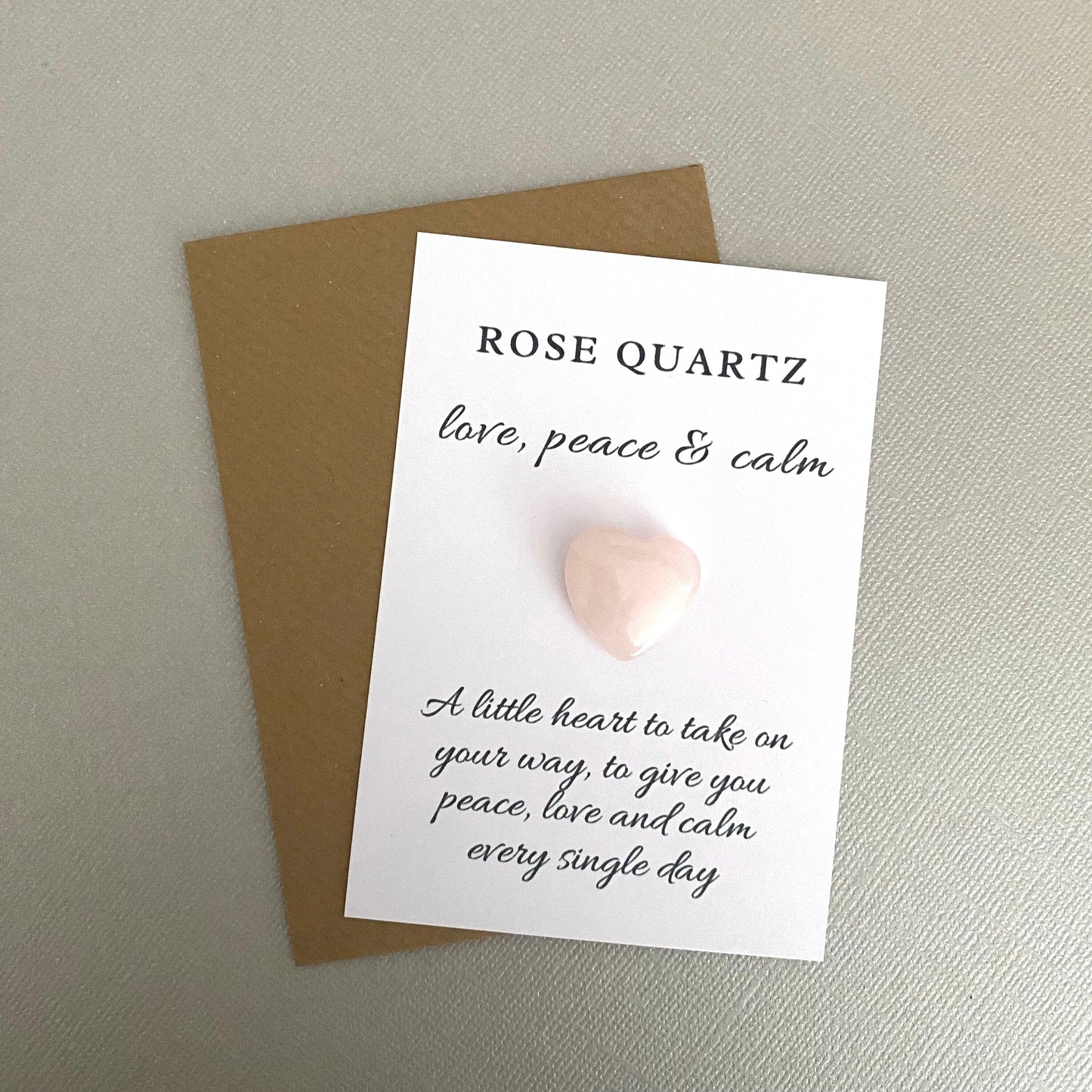 Rose Quartz Crystal Heart Keepsake