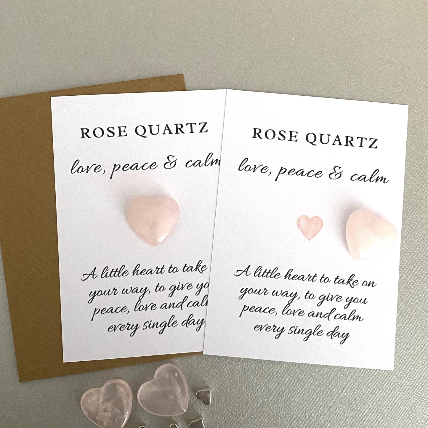 Rose Quartz Crystal Heart Keepsake