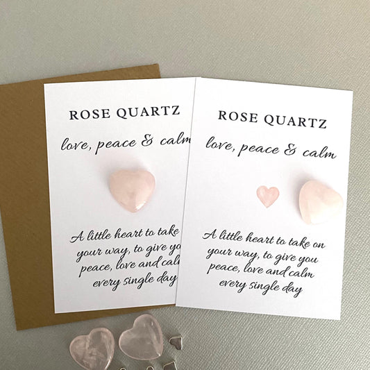 Rose Quartz Crystal Heart Keepsake