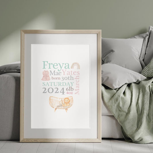 Personalised New Baby Print