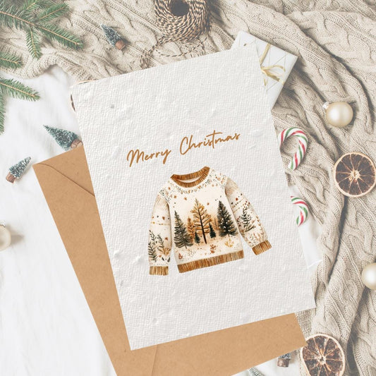 Christmas Jumper Plantable Seeded Card