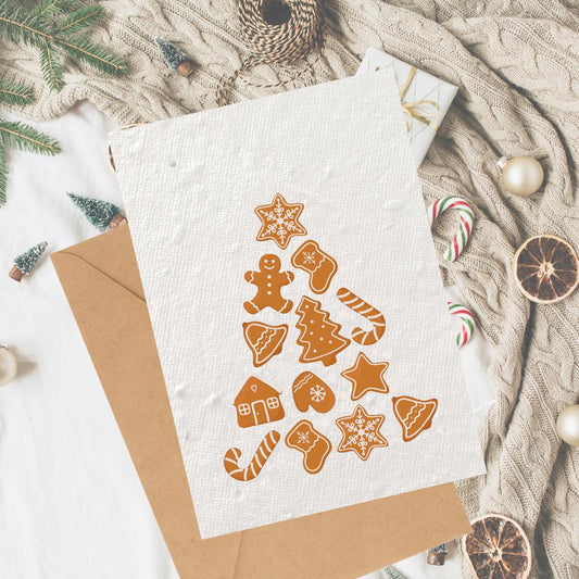 Gingerbread Tree Christmas Plantable Seeded Card