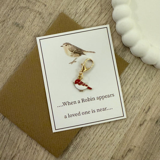 Sympathy Robin Poem Card & Charm