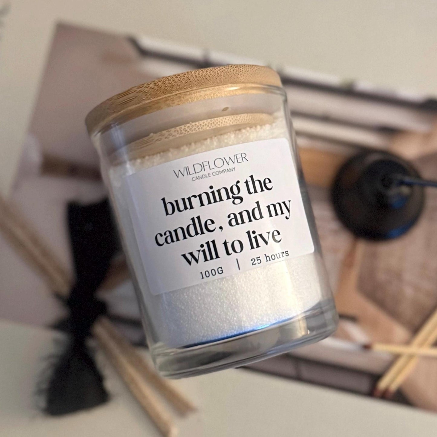 Burning the Candle, And My Will to Live Candle Sand Jar