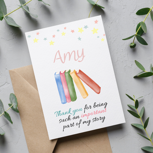 Personalised Thank You Nursery Card