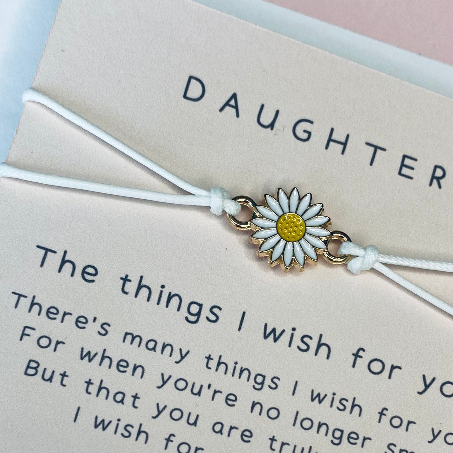 Daughter Poem Card and Friendship Bracelet