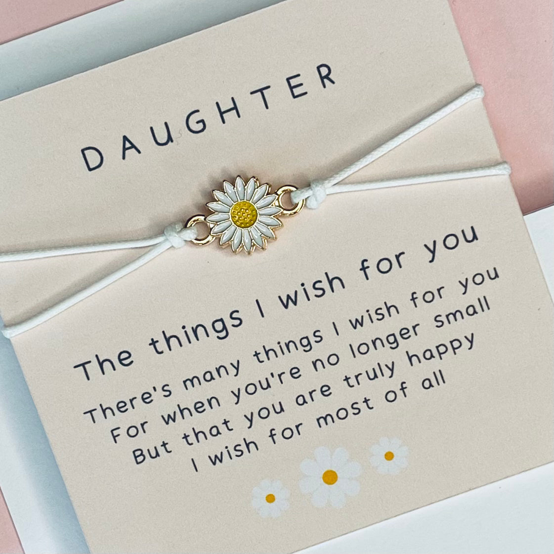 Daughter Poem Card and Friendship Bracelet