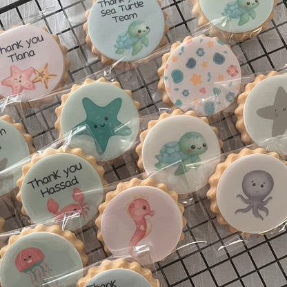 photo of the packaged sea creatures handcrafted biscuits