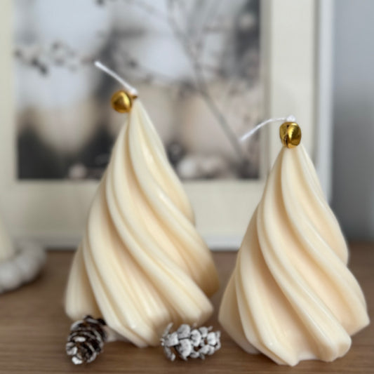 Swirl Christmas Tree Candle