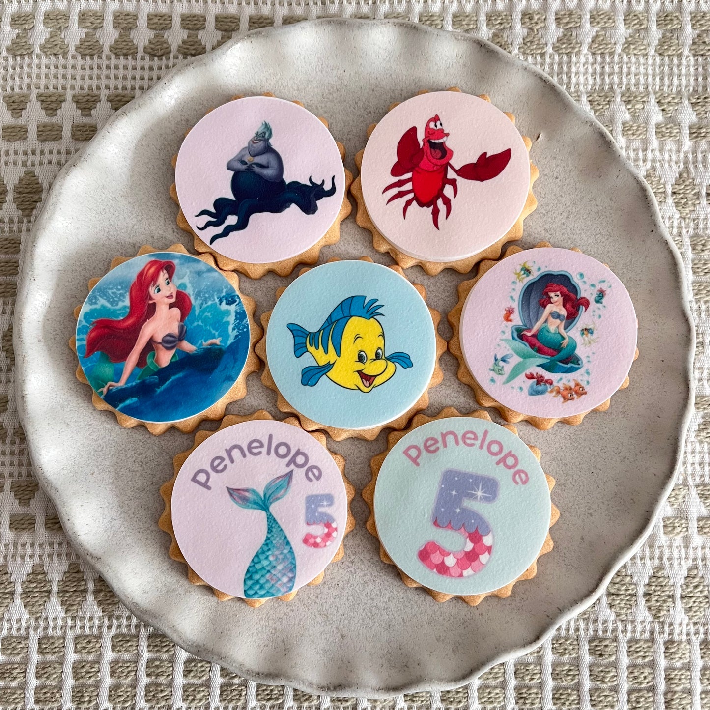 Little Mermaid Party Biscuits