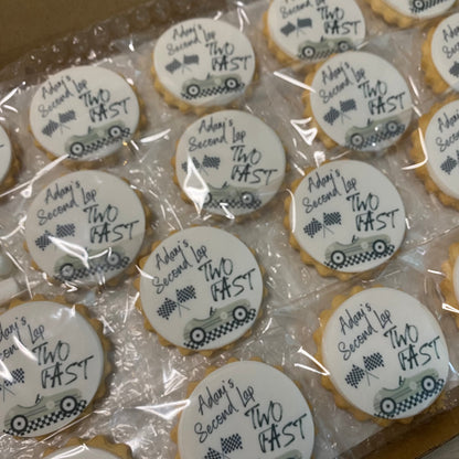 Fast-themed biscuits for birthday party, Racing car biscuits, racing car cookies, "Kids enjoying car-shaped cookies, Homemade speed-themed biscuits, racing biscuits for kids party