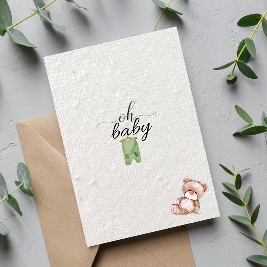 Oh Baby! Baby Shower Seed Card