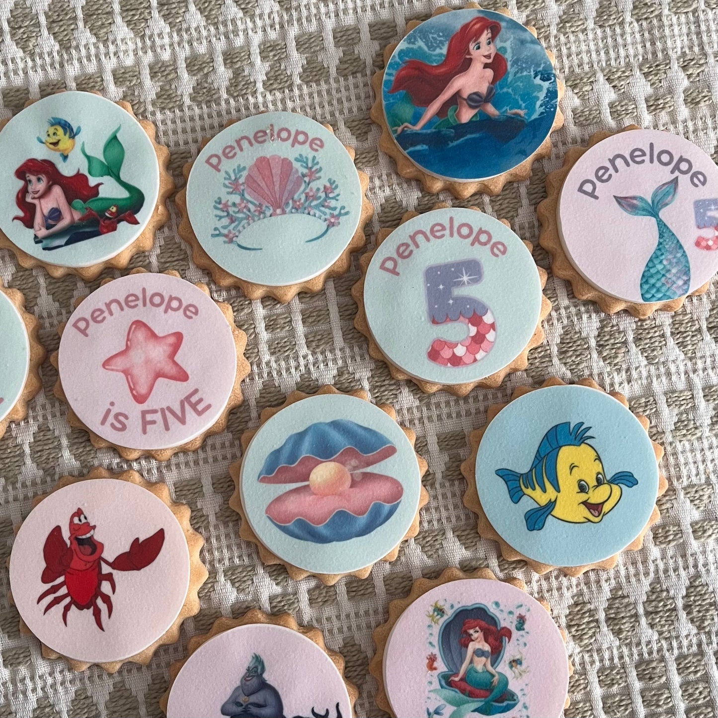 Little Mermaid Party Biscuits