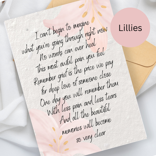 Sympathy Poem Card | Sympathy Memory Keepsake | Dear Emily Designs