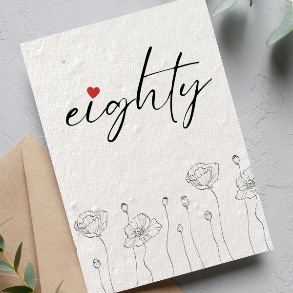 80th Birthday Cards | Card for 80th Birthday | Dear Emily Designs
