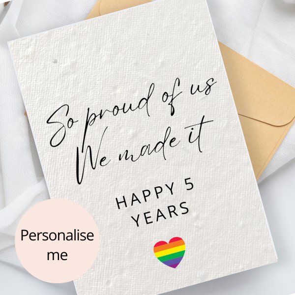 Personalised Anniversary Card LGBTQ