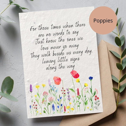 Sympathy Poem Card and Memory Keepsake Gift