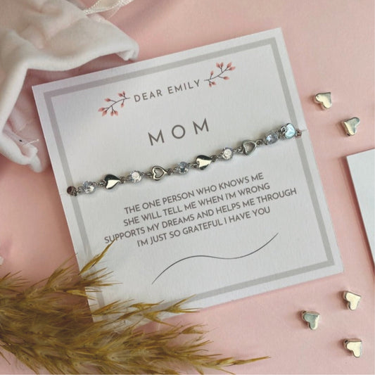 Heart Link Bracelet | Bracelet Gift for Mom | Dear Emily Designs