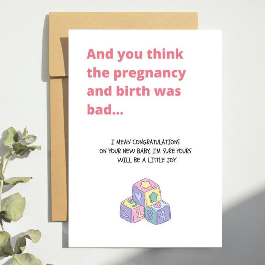 New Baby Arrival Congratulations Card | Dear Emily Designs